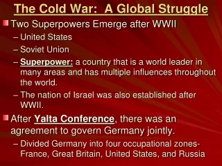 The Cold War:  A Global Struggle