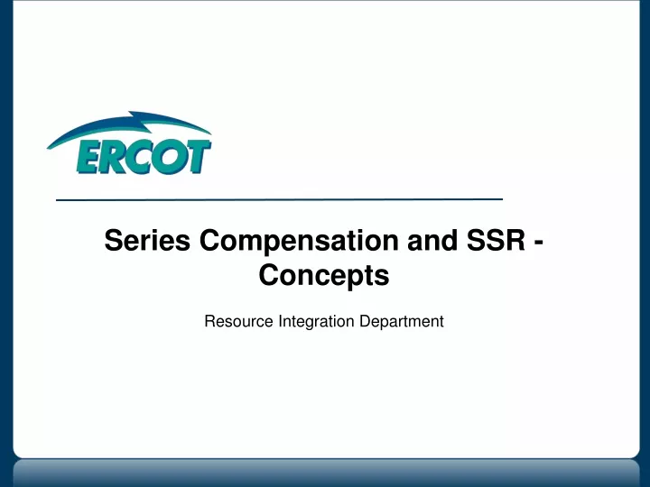 series compensation and ssr concepts resource