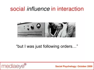 social  influence  in interaction