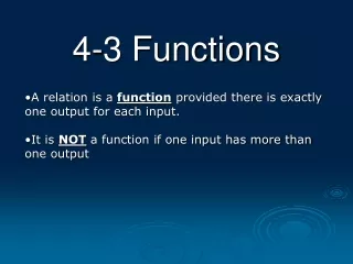 4-3 Functions