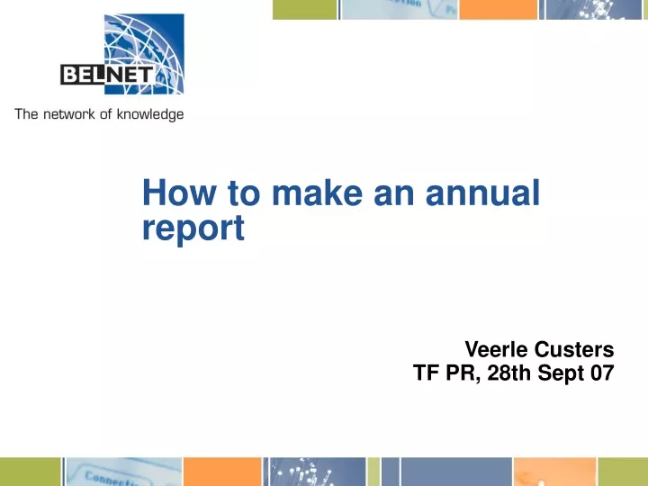 how to make an annual report