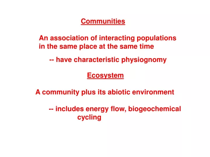 communities an association of interacting