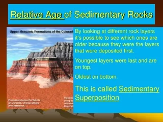 Relative Age  of Sedimentary Rocks