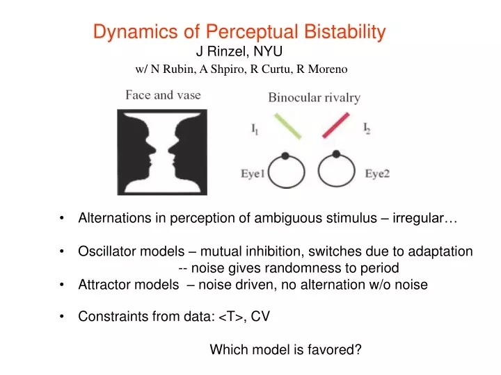 dynamics of perceptual bistability j rinzel nyu