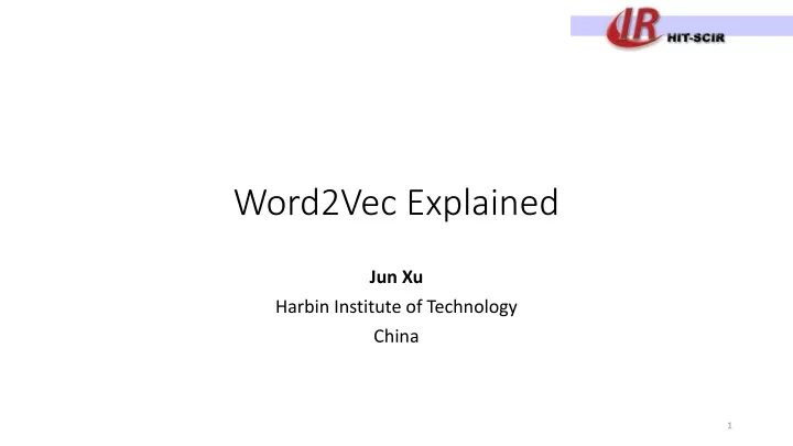 word2vec explained