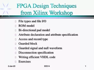 FPGA Design Techniques  from Xilinx Workshop