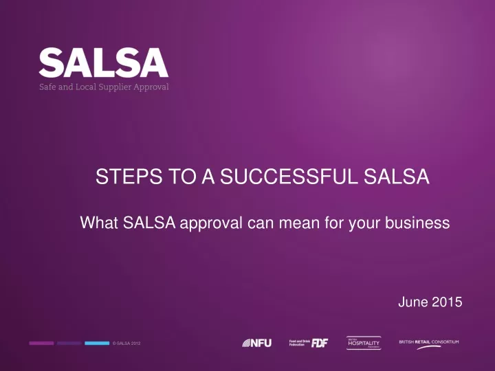 steps to a successful salsa what salsa approval