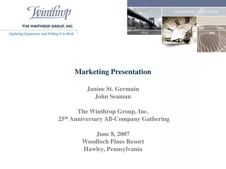 marketing presentation janine st germain john
