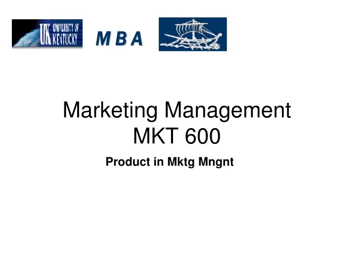 marketing management mkt 600