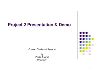 Project 2 Presentation &amp; Demo