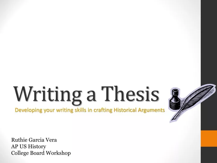 writing a thesis