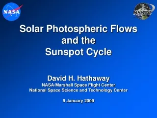 Solar Photospheric Flows and the Sunspot Cycle