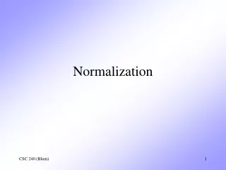 Normalization