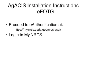 AgACIS Installation Instructions – eFOTG