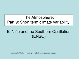 Suggested further reading: elnino.noaa