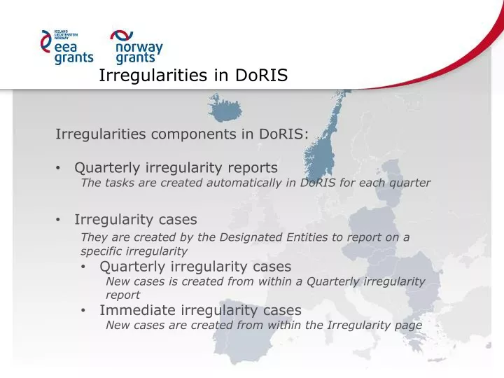 irregularities in doris