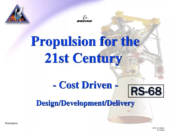 propulsion for the 21st century