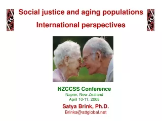 Social justice and aging populations International perspectives