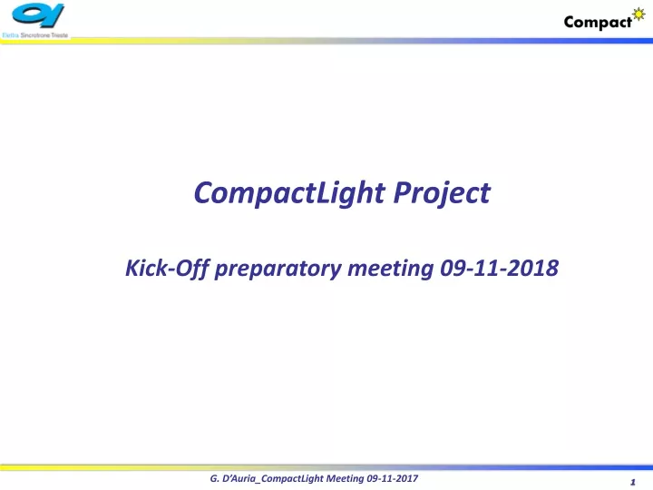 compactlight p roject kick off preparatory