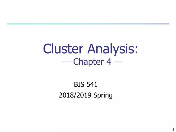cluster analysis chapter 4
