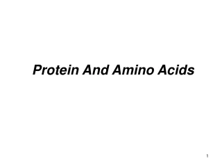 Protein And Amino Acids