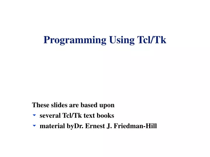 programming using tcl tk