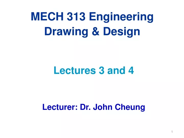 mech 313 engineering drawing design