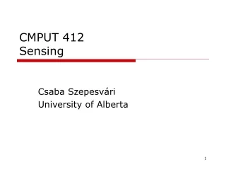 CMPUT 412 Sensing