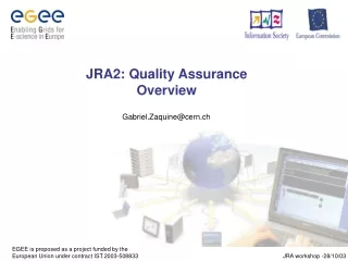 JRA2: Quality Assurance Overview