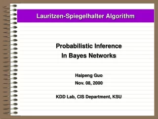 Lauritzen-Spiegelhalter Algorithm