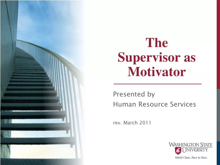 the supervisor as motivator