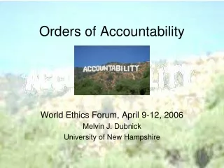 Orders of Accountability