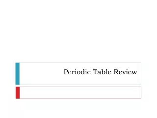 Periodic Table Review