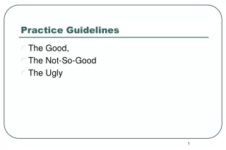 Practice Guidelines