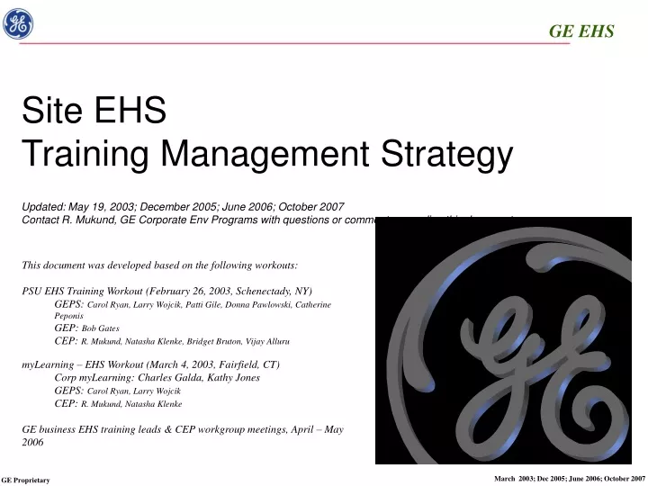 site ehs training management strategy updated