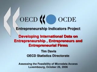 OECD Entrepreneurship Indicators Project