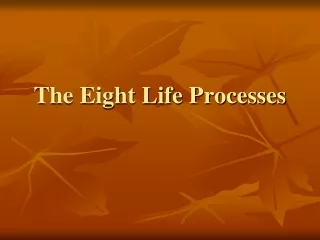 The Eight Life Processes