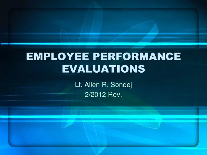employee performance evaluations