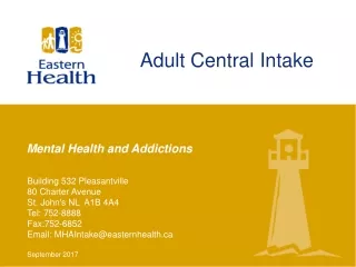 Mental Health and Addictions