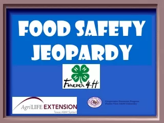 Food Safety Jeopardy