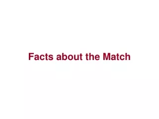 Facts about the Match