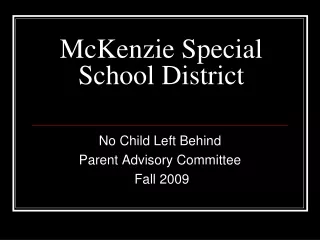 McKenzie Special School District