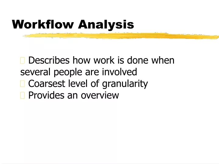 workflow analysis