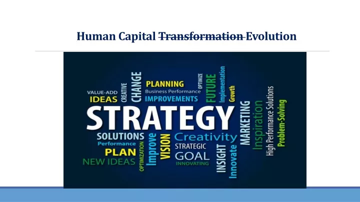 human capital transformation evolution