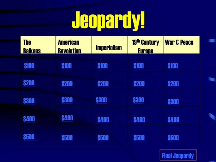 jeopardy