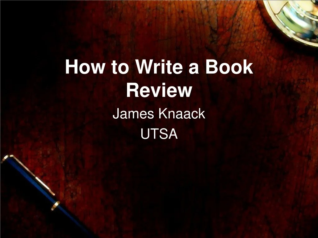 PPT - How to Write a Book Review PowerPoint Presentation, free download ...