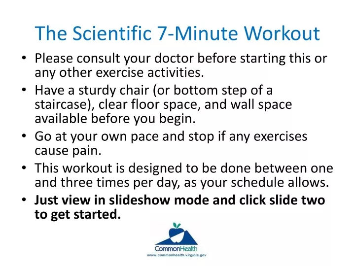 the scientific 7 minute workout