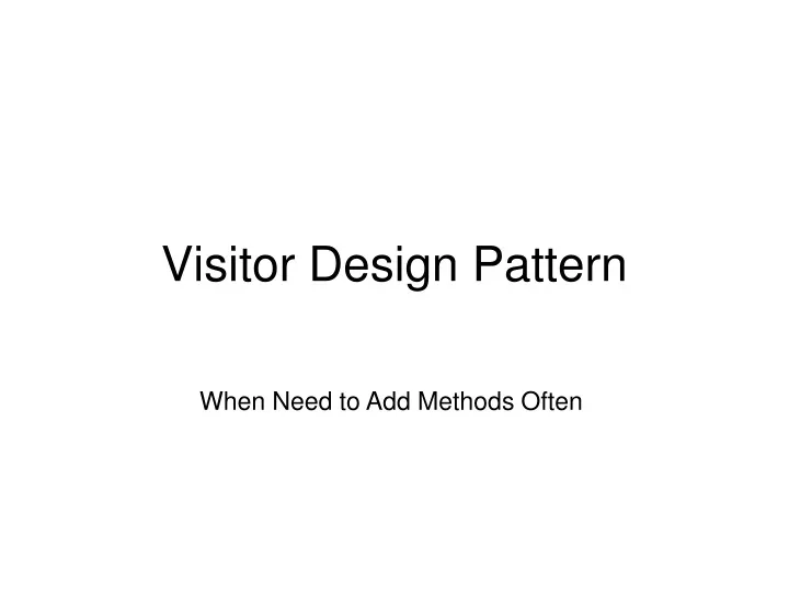 visitor design pattern
