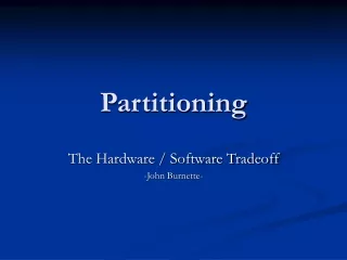 Partitioning