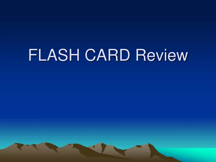 flash card review